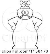 Poster, Art Print Of Black And White Mad Pig With His Hands On His Hips