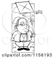 Poster, Art Print Of Black And White Benjamin Franklin Doing A Kite Experiment