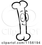 Poster, Art Print Of Black And White Smiling Funny Bone Character