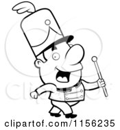 Poster, Art Print Of Black And White Conductor Marching With A Wand