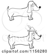 Poster, Art Print Of Black And White Digital Collage Of Wiener Dogs