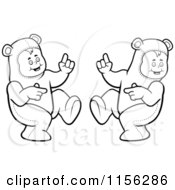 Poster, Art Print Of Black And White Kids Dancing In Bear Costumes