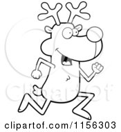Poster, Art Print Of Black And White Rudolph The Reindeer Running