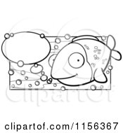 Poster, Art Print Of Black And White Happy Fish With Talk Bubbles