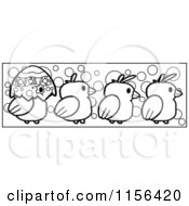 Poster, Art Print Of Black And White Border Of Chicks And A Half Egg Shell