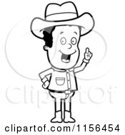 Poster, Art Print Of Black And White Black Cowboy With An Idea