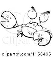 Poster, Art Print Of Black And White Grouchy Crab