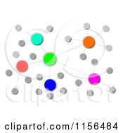 Poster, Art Print Of Colorful Cluster Network 3