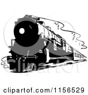 Poster, Art Print Of Black And White Retro Train