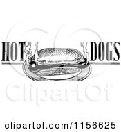Poster, Art Print Of Black And White Retro Steamy Hot Dog Menu Design