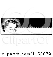 Poster, Art Print Of Black And White Retro Woman With Permanent Waves