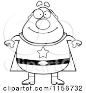 Poster, Art Print Of Black And White Plump Male Super Guy
