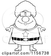Poster, Art Print Of Black And White Plump Super Granny Facing Front