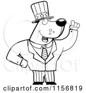 Poster, Art Print Of Black And White Patriotic American Bear With An Idea
