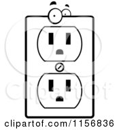 Poster, Art Print Of Black And White Electrical Outlet Character