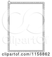 Cartoon Clipart Of A Black And White Snake Border With Copyspace Vector Outlined Coloring Page