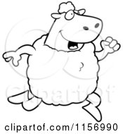 Poster, Art Print Of Black And White Sheep Running Upright