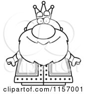 Poster, Art Print Of Black And White Chubby King In A Robe