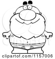 Poster, Art Print Of Black And White Chubby Man In Tighty Whities Underwear