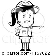 Poster, Art Print Of Black And White Mad Pointing Safari Girl