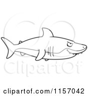 Poster, Art Print Of Black And White Shark In Profile