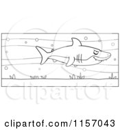 Poster, Art Print Of Black And White Shark In The Sea
