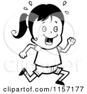 Poster, Art Print Of Black And White Happy Girl Running