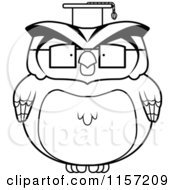 Poster, Art Print Of Black And White Chubby Owl Professor