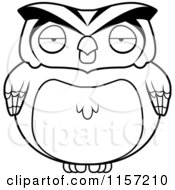 Poster, Art Print Of Black And White Chubby Owl