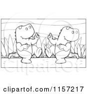 Poster, Art Print Of Black And White T Rex Couple Dancing