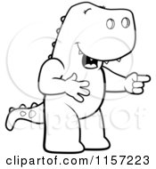 Poster, Art Print Of Black And White T Rex Laughing And Pointing