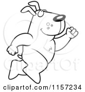 Poster, Art Print Of Black And White Big Dog Leaping