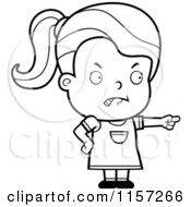 Poster, Art Print Of Black And White Girl Angrily Pointing