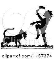 Poster, Art Print Of Silhouetted Cat Bringing A Boy A Kitten