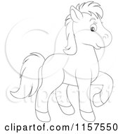 Poster, Art Print Of Cute Outlined Horse
