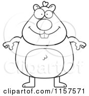 Poster, Art Print Of Black And White Chubby Hamster
