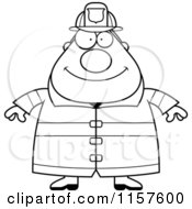 Poster, Art Print Of Black And White Pudgy Fireman