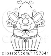Poster, Art Print Of Black And White Plump Fairy Godmother With Open Arms