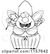 Poster, Art Print Of Black And White Plump Fairy Godmother With An Idea