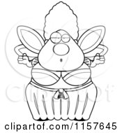 Poster, Art Print Of Black And White Plump Fairy Godmother Shrugging
