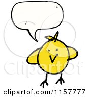 Cartoon Of A Talking Chick Royalty Free Vector Illustration