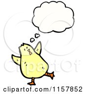 Cartoon Of A Thinking Chick Royalty Free Vector Illustration