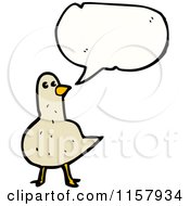 Cartoon Of A Talking Bird Royalty Free Vector Illustration