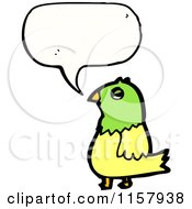 Cartoon Of A Talking Parrot Royalty Free Vector Illustration by lineartestpilot
