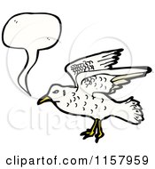 Cartoon Of A Talking Seagull Royalty Free Vector Illustration