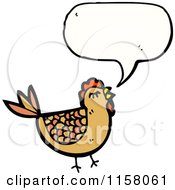 Cartoon Of A Talking Chicken Royalty Free Vector Illustration