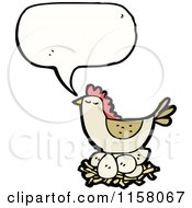 Poster, Art Print Of Talking Chicken On A Nest