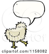 Cartoon Of A Talking Chick Royalty Free Vector Illustration