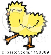 Cartoon Of A Yellow Chick Royalty Free Vector Illustration