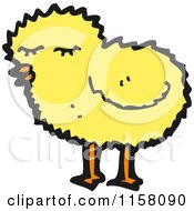 Cartoon Of A Yellow Chick Royalty Free Vector Illustration